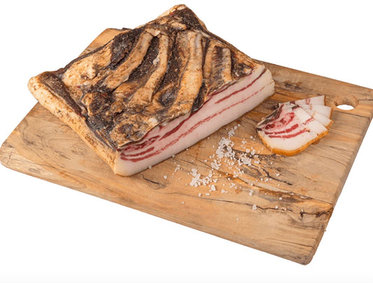 Pancetta tesa (speck) al pepe