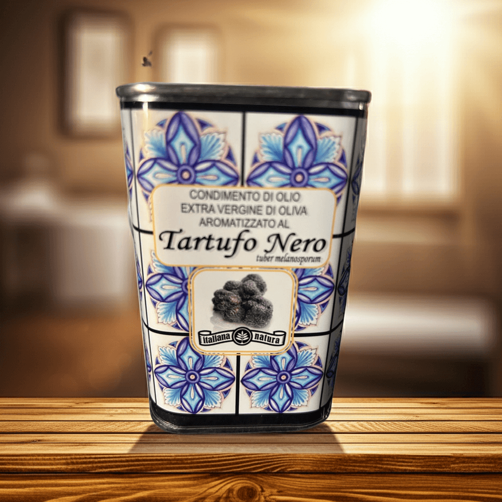 Extra Vergine Olijfolie 25cl al Tartufo Nero – Decoratief Blik