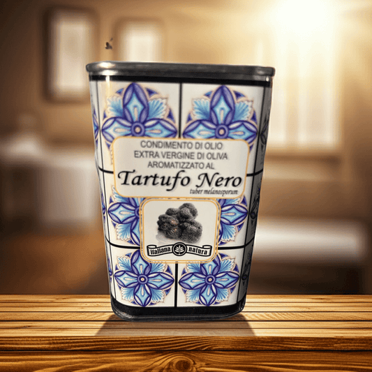 Extra Vergine Olijfolie 25cl al Tartufo Nero – Decoratief Blik